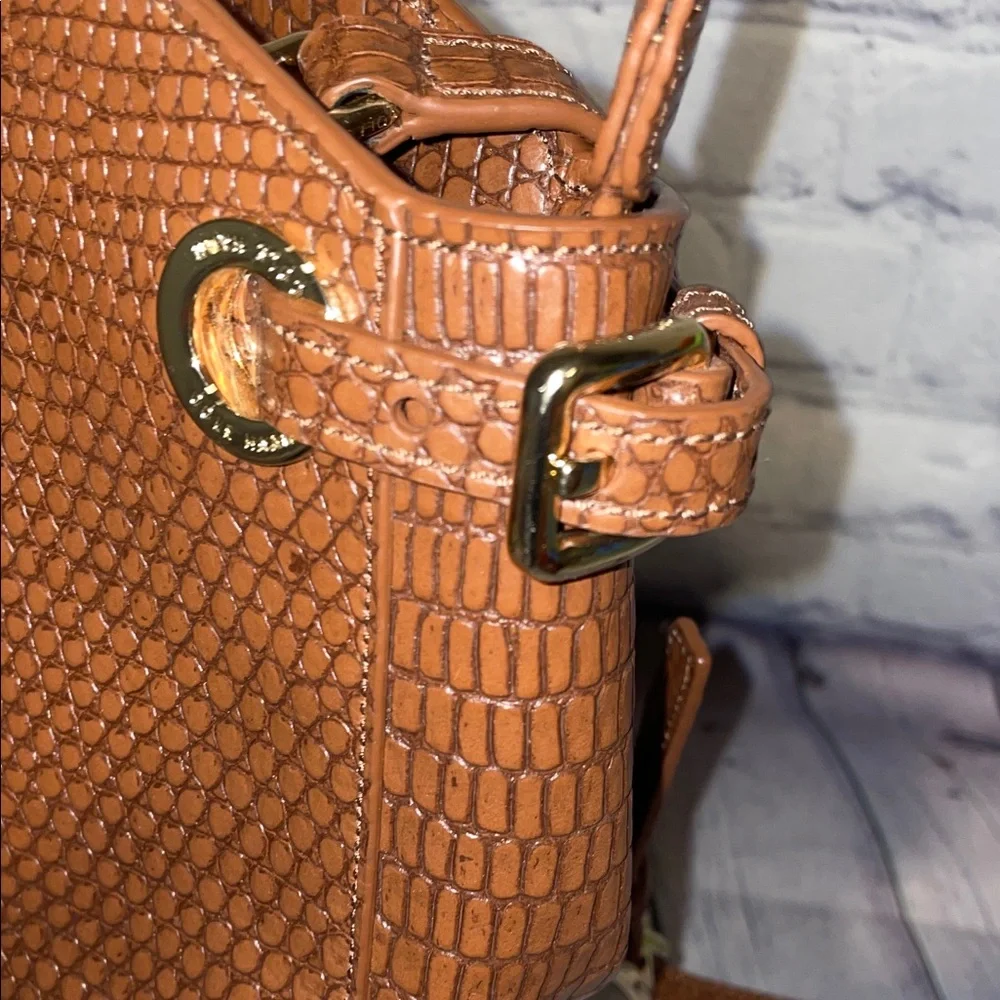 Cole Haan Textured British Tan Crossbody Bag